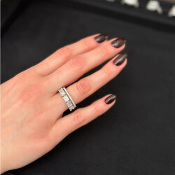 0.56 Carat Duet Baguette Diamond Ring - 2