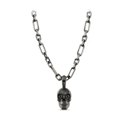 0.59 Carat Black Diamond Lion Silver Men's Pendant - Zen Diamond