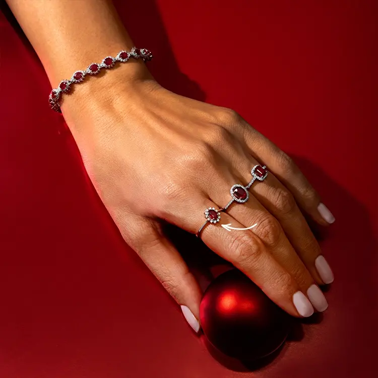 0.62 ct.Ruby Diamond Ring - 2