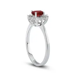 0.62 ct.Ruby Diamond Ring - 3