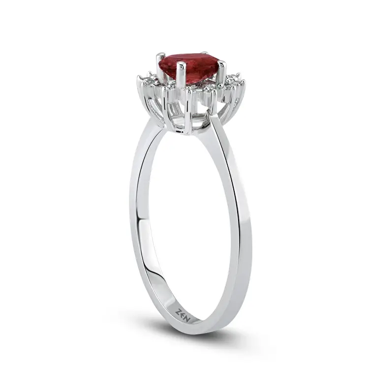 0.62 ct.Ruby Diamond Ring - 3