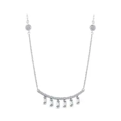 0.64 ct.Baguette Diamond Pendant - 1