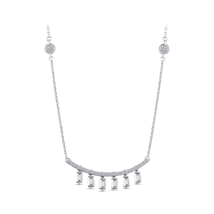 0.64 ct.Baguette Diamond Pendant - Zen Diamond