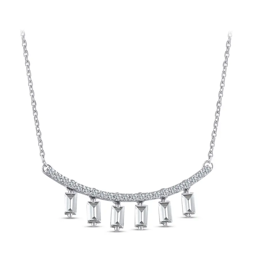 0.64 ct.Baguette Diamond Pendant - 3