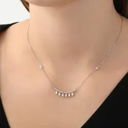 0.64 ct.Baguette Diamond Pendant - 2