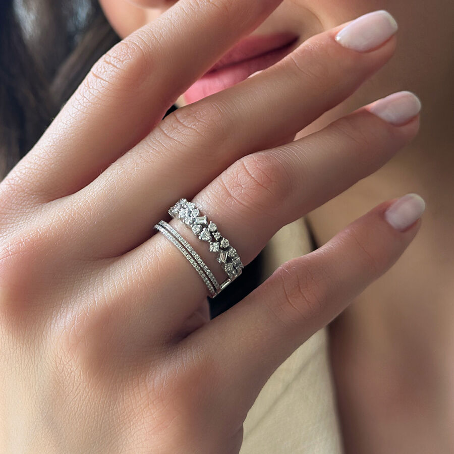 0.68 Carat Twins Diamond Ring - 1