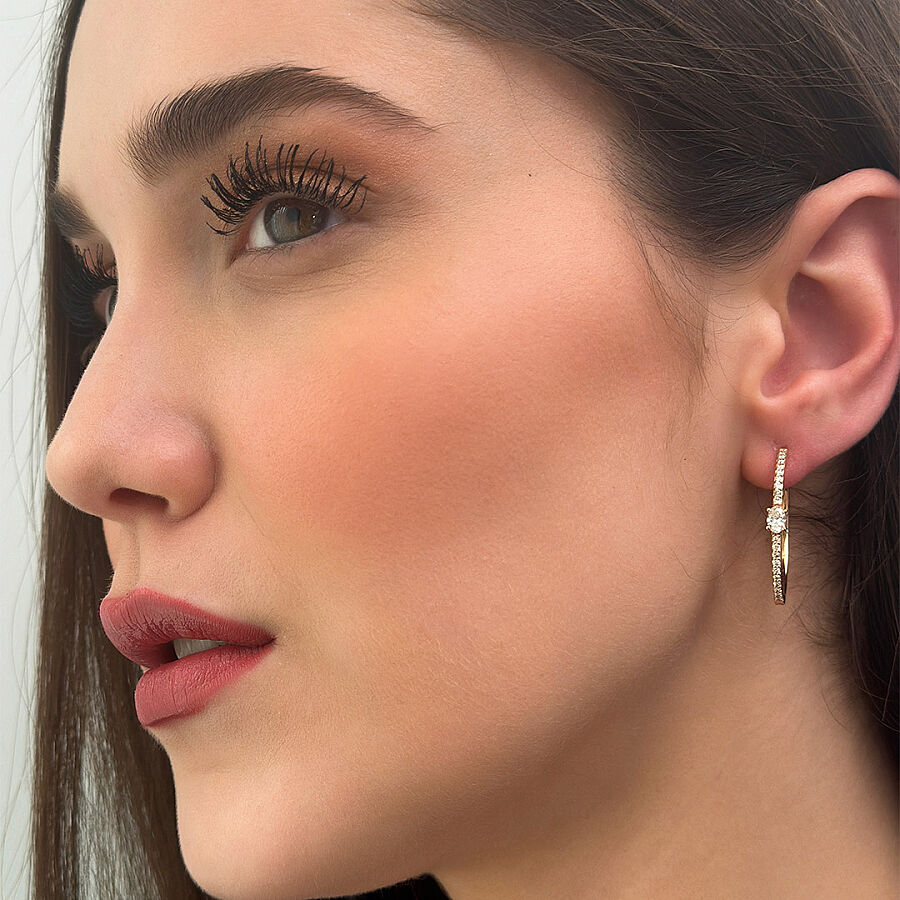 0.70 Carat Diamond Earrings - 1