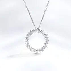 0.70 Carat Baguette Diamond Pendant - 2