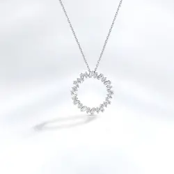 0.70 Carat Baguette Diamond Pendant - 1