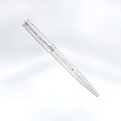 قلم فضة مرصّع بالألماس 0,70 قيراط - 1