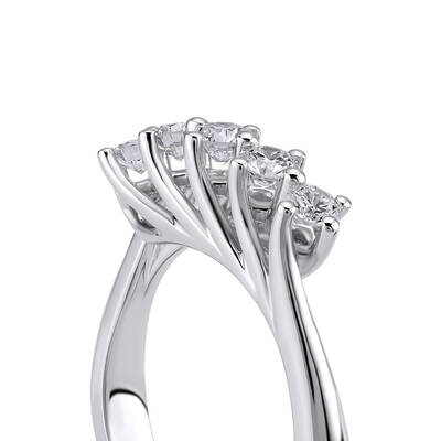 0.71 ct.Fivestone Diamond Ring - 4