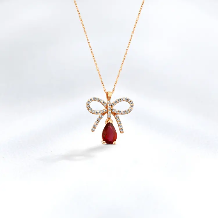 0.73 ct.Ruby Diamond Pendant - 1