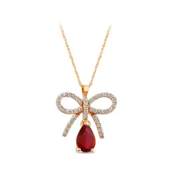 0.73 ct.Ruby Diamond Pendant - 3
