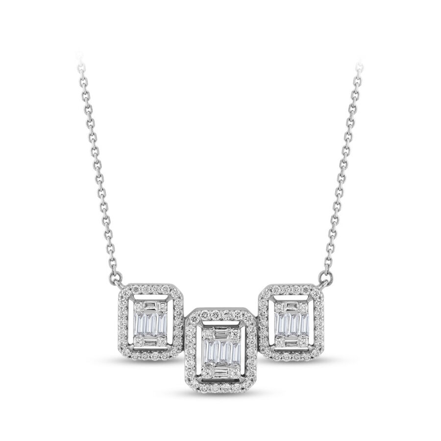 0.75 ct. Baguette Diamond Pendant - 2