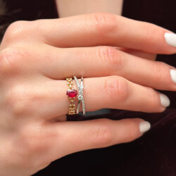 0.75 Carat Ruby Diamond Ring - Zen Diamond