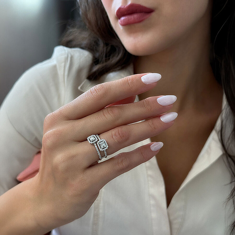 0.75 Carat Twins Baguette Diamond Ring - 1