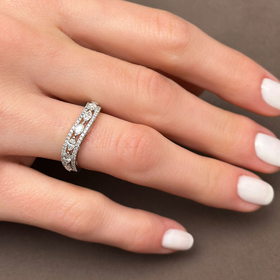 0.76 Carat Marquise Diamond Ring - 1