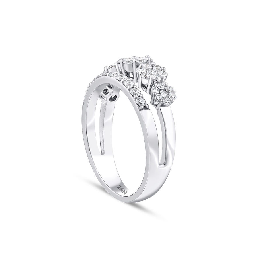 0.77 ct.Duet Reina Diamond Ring - 4