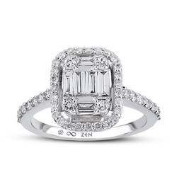 0.79 ct.Baguette Diamond Ring - 1