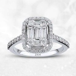 0.79 ct.Baguette Diamond Ring - 6