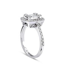 0.79 ct.Baguette Diamond Ring - 4