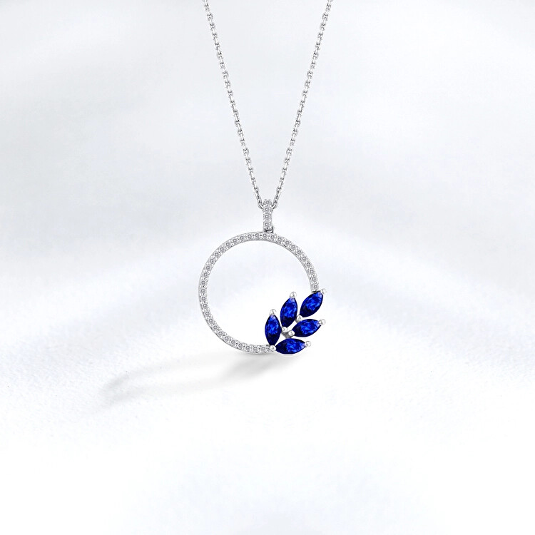 0.88 ct.Sapphire Diamond Pendant - Zen Diamond