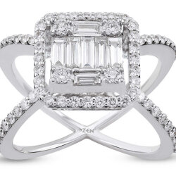 0.93 ct.Baguette Diamond Ring - 4
