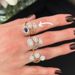 0.94 Carat Sapphire Diamond Ring - Zen Diamond