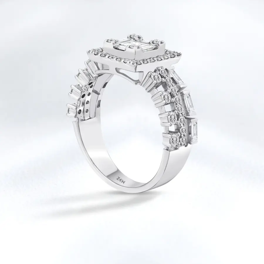 0.97 ct.Baguette Diamond Ring - 3