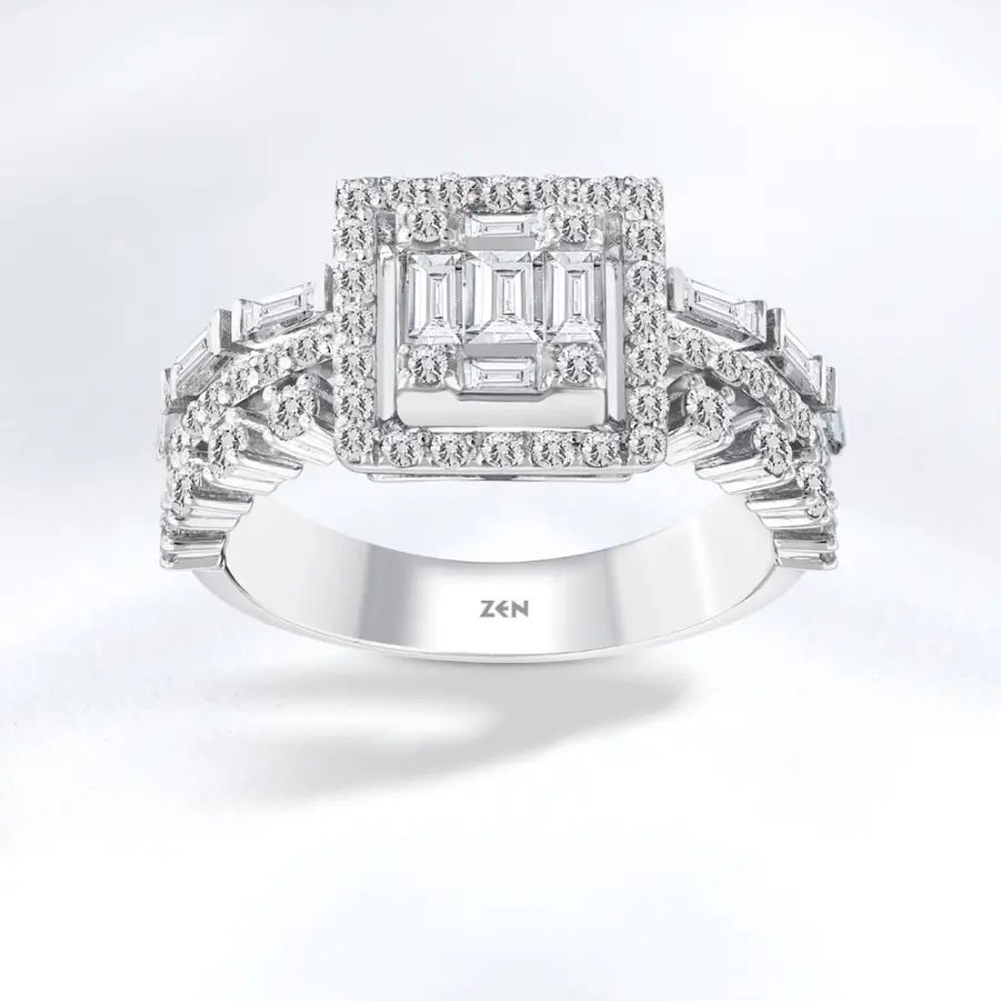 0.97 ct.Baguette Diamond Ring - 1