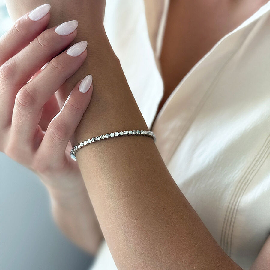 سوار تنس مرصّع بالألماس 1,00 قراط - 3