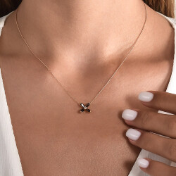 0.59 ct.Smoky Quartz Diamond Pendant - 1