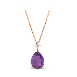 1.66 ct.Amethyst Diamond Pendant - 2