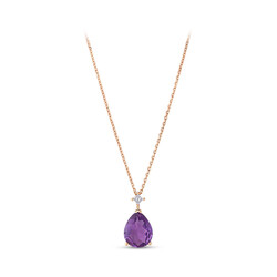 1.66 ct.Amethyst Diamond Pendant - 1