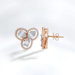 1.02 ct.Baguette Diamond Earrings - 1