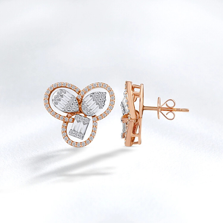 1.02 ct.Baguette Diamond Earrings - Zen Diamond
