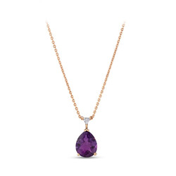 2.04 ct.Amethyst Diamond Pendant - 1