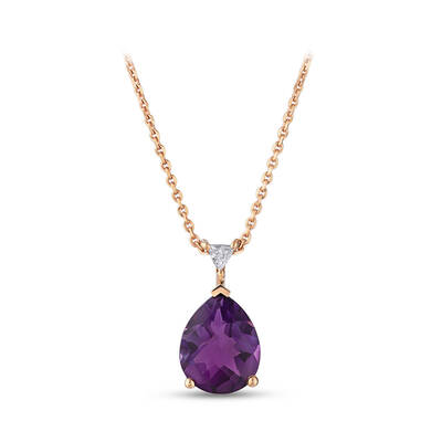 2.04 ct.Amethyst Diamond Pendant - 2