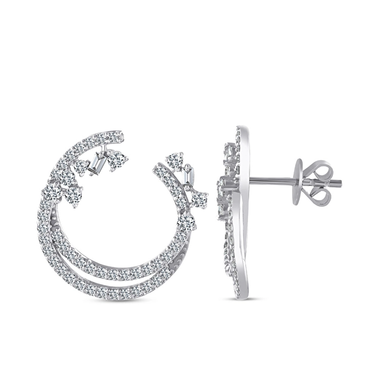 1.03 ct.Diamond Earrings - 2