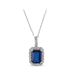 0.97 ct.Sapphire Diamond Pendant - 2