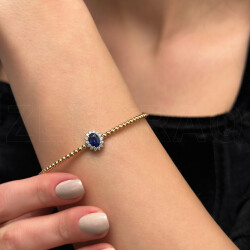 1.04 ct.Sapphire Diamond Bracelet - Zen Diamond