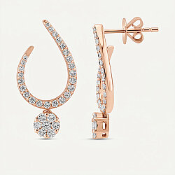 1.05 Carat Diamond Earrings - Zen Diamond