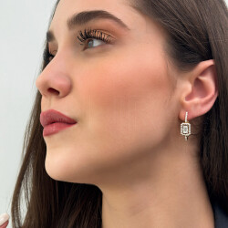1.05 ct.Baguette Diamond Earrings - 1