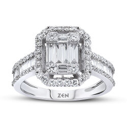 1.00 Carat Baguette Diamond Ring - Zen Diamond