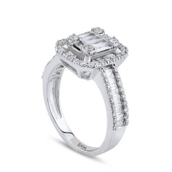 1.00 Carat Baguette Diamond Ring - 2