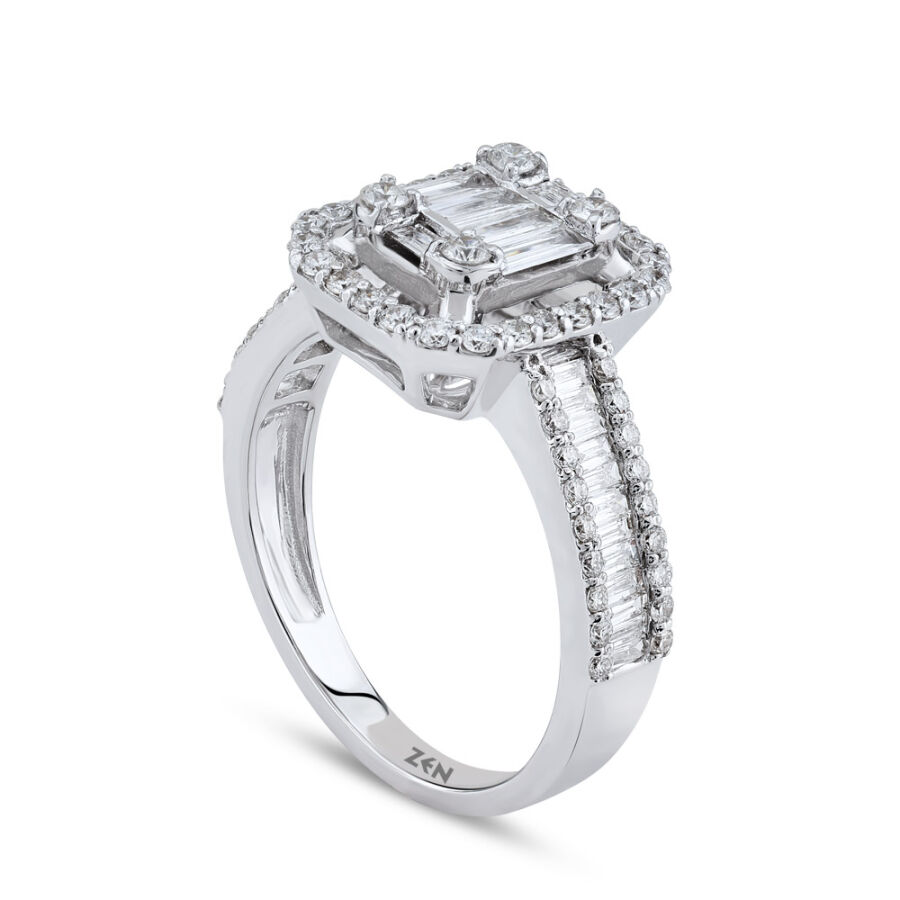 1.00 Carat Baguette Diamond Ring - 2