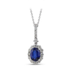 1.90 ct.Sapphire Diamond Pendant - 2