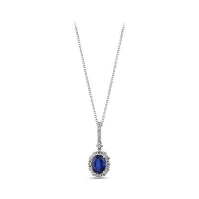 1.90 ct.Sapphire Diamond Pendant - 1