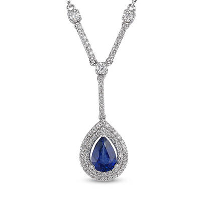 1.15 ct.Sapphire Diamond Pendant - 2