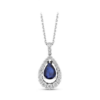 1.72 ct.Sapphire Diamond Pendant - 2